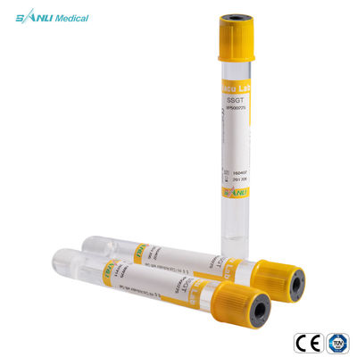 เจลก้อนแบบใช้แล้วทิ้ง SSGT Glass Vacuum Blood Collection Tube 16 * 100mm