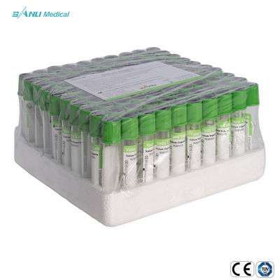 หลอดเก็บเลือดสุญญากาศโซเดียม / ลิเธียมเฮปารินเจล PSGT 13 * 100 มม