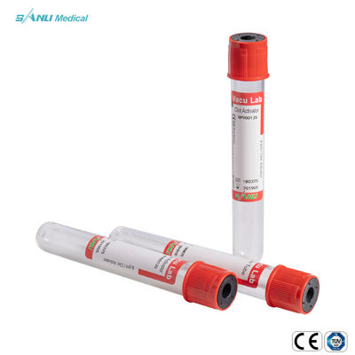 การเก็บเลือด Coagulant Tube Clot Activator Tube Red เลือดทางการแพทย์ที่ใช้แล้วทิ้ง