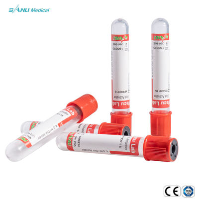 การเก็บเลือด Coagulant Tube Clot Activator Tube Red เลือดทางการแพทย์ที่ใช้แล้วทิ้ง