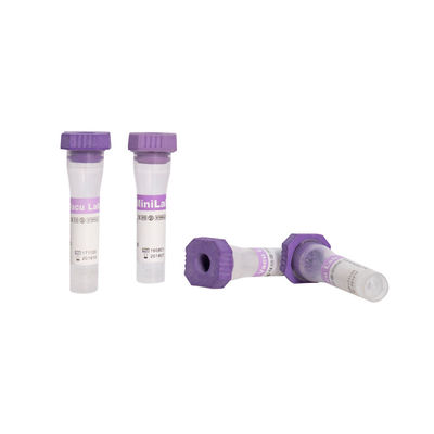 หลอดเก็บเลือดไมโครพลาสติก Edta K2 หลอดทดลอง