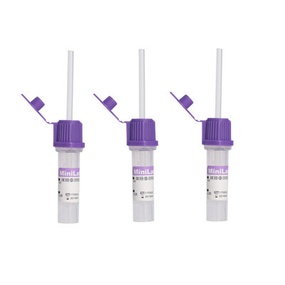 หลอดเก็บเลือดฝอย CE แบบใช้แล้วทิ้ง K2 EDTA Additive Lavender