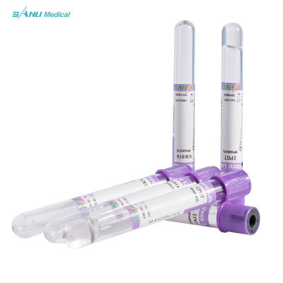 การเก็บเลือดแบบใช้แล้วทิ้ง EDTA K3 Tube 3-5ml CE Approved