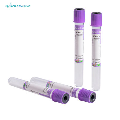 หลอดเก็บเลือดสุญญากาศแบบใช้แล้วทิ้ง EDTA 8ml PET