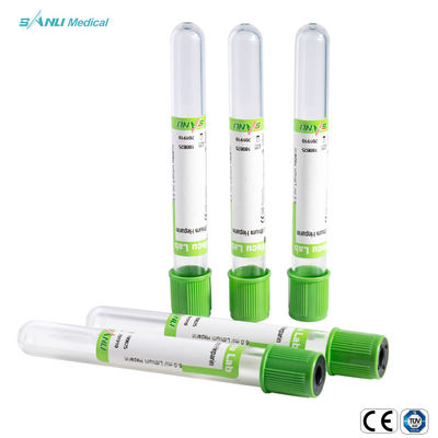 การเก็บเลือดแบบใช้แล้วทิ้ง Green Top Heparin Tube CE