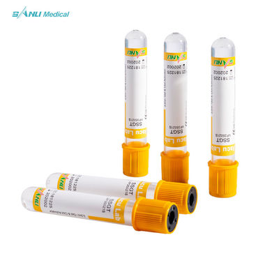 หลอดเก็บเลือด PET Clot Activator แบบใช้แล้วทิ้ง CE ISO ได้รับการอนุมัติด้วยเจล