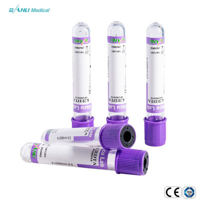 หลอดเก็บเลือดสุญญากาศ ISO9001 K2 EDTA สำหรับการตรวจโลหิตวิทยาในเลือด