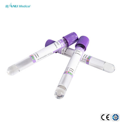 ISO9001 K2 EDTA หลอดเก็บเลือดสีม่วงด้านบนพร้อม GEL