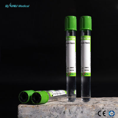 การเก็บเลือด Green Top Heparin Tube Coated Spray ลิเธียมเฮปารินแห้ง