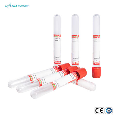 หลอดเก็บเลือดพลาสติกธรรมดา Red Top Sterile Non Toxic