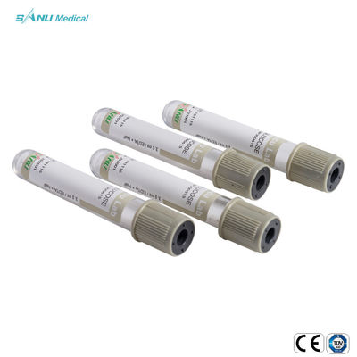 สูญญากาศ 6ml สีเทาหลอดเก็บเลือดด้านบนแก้วกลูโคสเลือด Tube