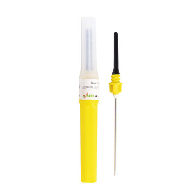 เข็มเจาะเลือด 20G 0.9x19 มม. สีเหลืองสำหรับใช้ครั้งเดียว