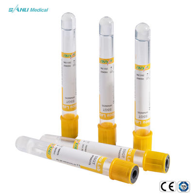 PET Clot Activator แบบใช้แล้วทิ้งด้วยเจล 13x100mm
