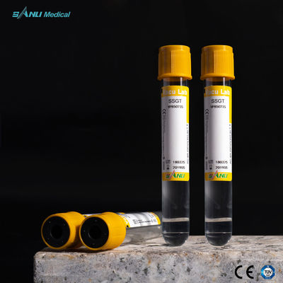 หลอดเก็บเลือดสูญญากาศ PET แบบใช้แล้วทิ้ง Clot Activator พร้อมเจล 16x100mm