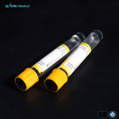 หลอดเก็บเลือดสูญญากาศ PET แบบใช้แล้วทิ้ง Clot Activator พร้อมเจล 16x100mm