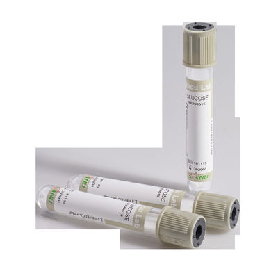หลอดเก็บเลือดสุญญากาศโซเดียมฟลูออไรด์กลูโคส 3ml PET Grey Top