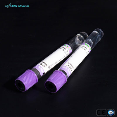 EDTA K3 หลอดเก็บเลือดลาเวนเดอร์ วัสดุ PET ยอดนิยม