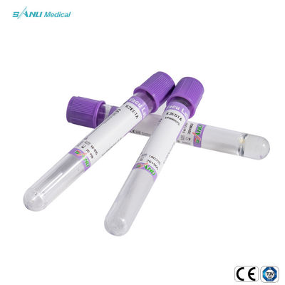 EDTA K3 หลอดเก็บเลือดสุญญากาศ วัสดุ PET ลาเวนเดอร์ยอดนิยม