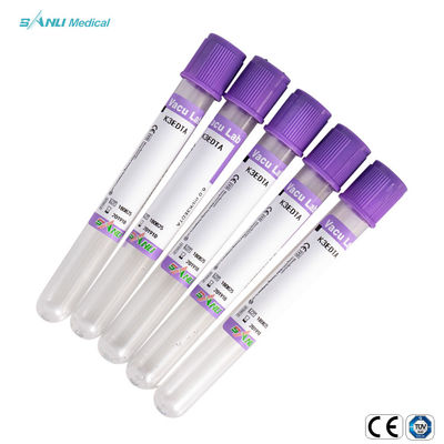 EDTA K3 หลอดเก็บเลือดสุญญากาศ วัสดุ PET ลาเวนเดอร์ยอดนิยม