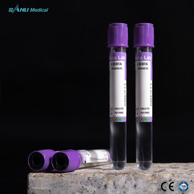 EDTA K3 หลอดเก็บเลือดสุญญากาศ วัสดุ PET ลาเวนเดอร์ยอดนิยม