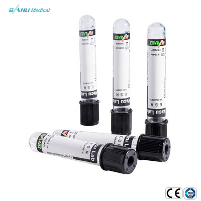 หลอดเก็บเลือดสูญญากาศ 13x75 มม. ESR พร้อมโซเดียมซิเตรต 0.129mol / L 0.129mol / L