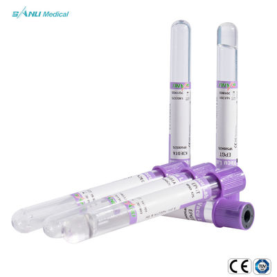 5ml หลอดเก็บเลือดพลาสติก EDTA K3 สารเติมแต่ง 13x75mm