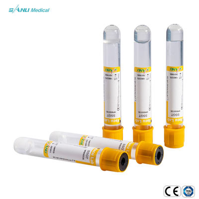 SSGT Plastic Blood Collection Tubes Gel And Clot Activator Tube สำหรับการแยกเซรั่ม