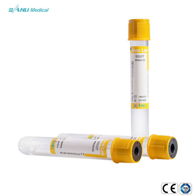 SSGT Plastic Blood Collection Tubes Gel And Clot Activator Tube สำหรับการแยกเซรั่ม