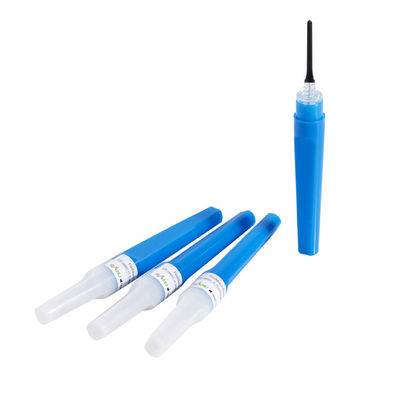 เข็มรำลึกความหลังหลายเข็ม 23G สีน้ำเงินเข็มเก็บเลือดแบบใช้แล้วทิ้ง
