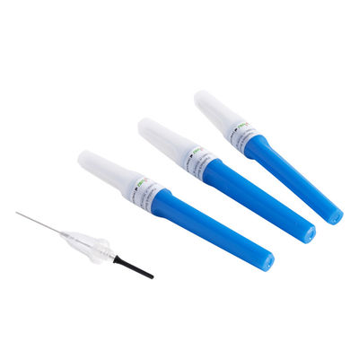 เข็มรำลึกความหลังหลายเข็ม 23G สีน้ำเงินเข็มเก็บเลือดแบบใช้แล้วทิ้ง