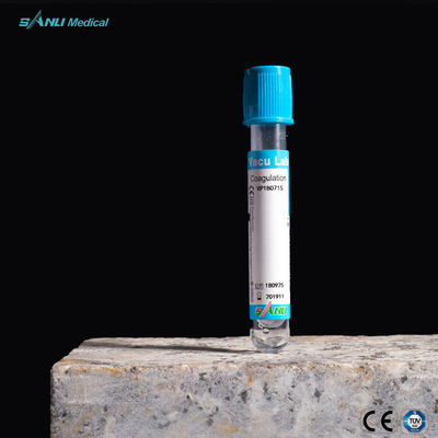 1.8ml หลอดจับตัวเป็นสีน้ำเงินบนแก้ว 3.2% สารเติมแต่งโซเดียมซิเตรต 13x75mm