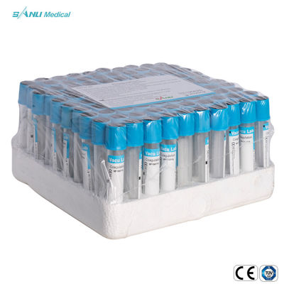 หลอดทดสอบการแข็งตัวของเลือดโซเดียมซิเตรต 13x100 มม. สำหรับการตรวจพารามิเตอร์การแข็งตัวของเลือด