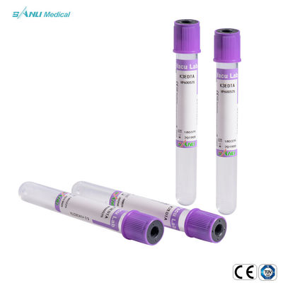 CE อนุมัติหลอดเก็บเลือดแก้ว EDTA K3 13x75 มม. สำหรับการตรวจวัดโลหิตวิทยา