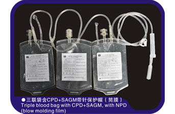 ถุงเก็บเลือดทางการแพทย์แบบท่อ 350ml-500ml CPD Anticoagulant