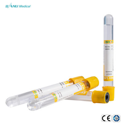 เจลก้อนที่ใช้แล้วทิ้ง SSGT Plastic Vaccum Blood Collection Tubes