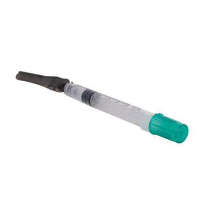 ความปลอดภัยปลอดเชื้อ Medical Arterial Blood Collection Syringe Disposable 3ml 22G