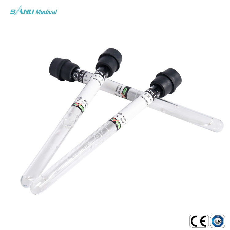 1/6 หลอดเก็บเลือดสูญญากาศ ESR 1.2ml 1.6ml 1.8ml CE รับรอง
